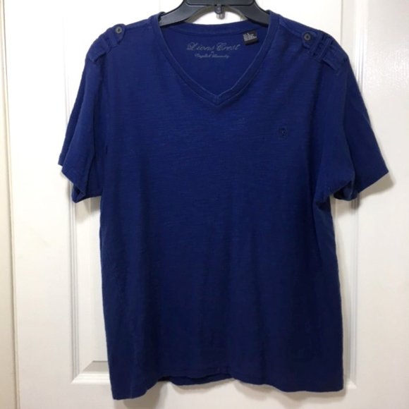 NWOT English Laundry, Men, V-neck Tee shirt, short sleeves, Navy blue, size L - Picture 1 of 8